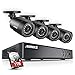 ANNKE 8Channel Security Camera System 1080P Lite H.264+ DVR with 1TB Surveillance HDD and (4) 720P Weatherproof Cameras with Build-in IR-cut filter, Smart Playback, Instant email alert with images
