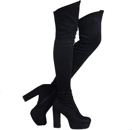over the knee suede boots