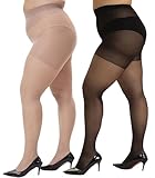 CozyWow Plus Size Pantyhose for Women, 20D Ultra