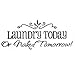 Decalgeek Laundry Today or Naked Tomorrow Vinyl Wall Quote Decal Sticker Room Decor Saying