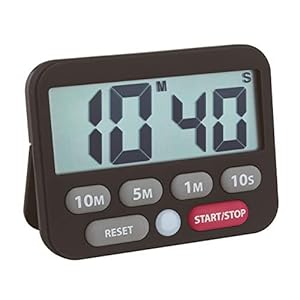 TFA Dostmann digitale timer en stopwatch, 38.2038.01, extra luid alarm, snelle en eenvoudige tijdsinvoer, met magnet…