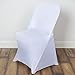BalsaCircle 10 pcs White Spandex Strechable Folding Chair Covers Slipcovers for Wedding Party Reception Decorations
