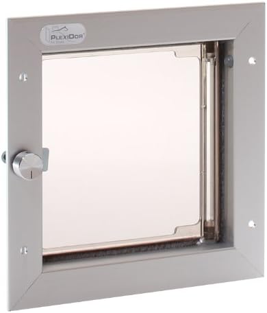 PlexiDorPerformance Wall Mount Pet Doors Silver - Energy Efficient Dog Door with Lock and Key