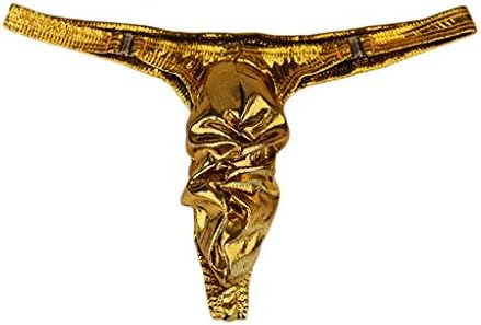 Igeon Men's Shiny G-String Bikini Buckle Pouch Low Rise Thongs Underwear