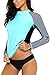 CharmLeaks Rash Guard Women Long Sleeve Swim Shirts UV 50+ Sun Protection Shirts