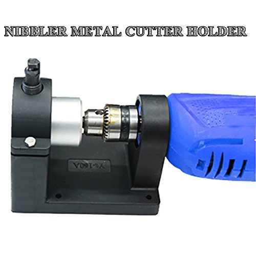 Junda Double-Headed Nibbler Metal Cutter Holder Holder for Double Head Sheet Metal Nibbler Cutter Drill Tool