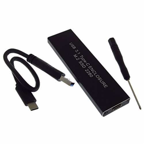 Pxyelec USB 3.1 Type C Enclosure Adapter to NGFF M.2 NGFF SATA SSD Hard Disk Outer Case 6Gbps for SATA 3.0 2230/2242/2260/2280