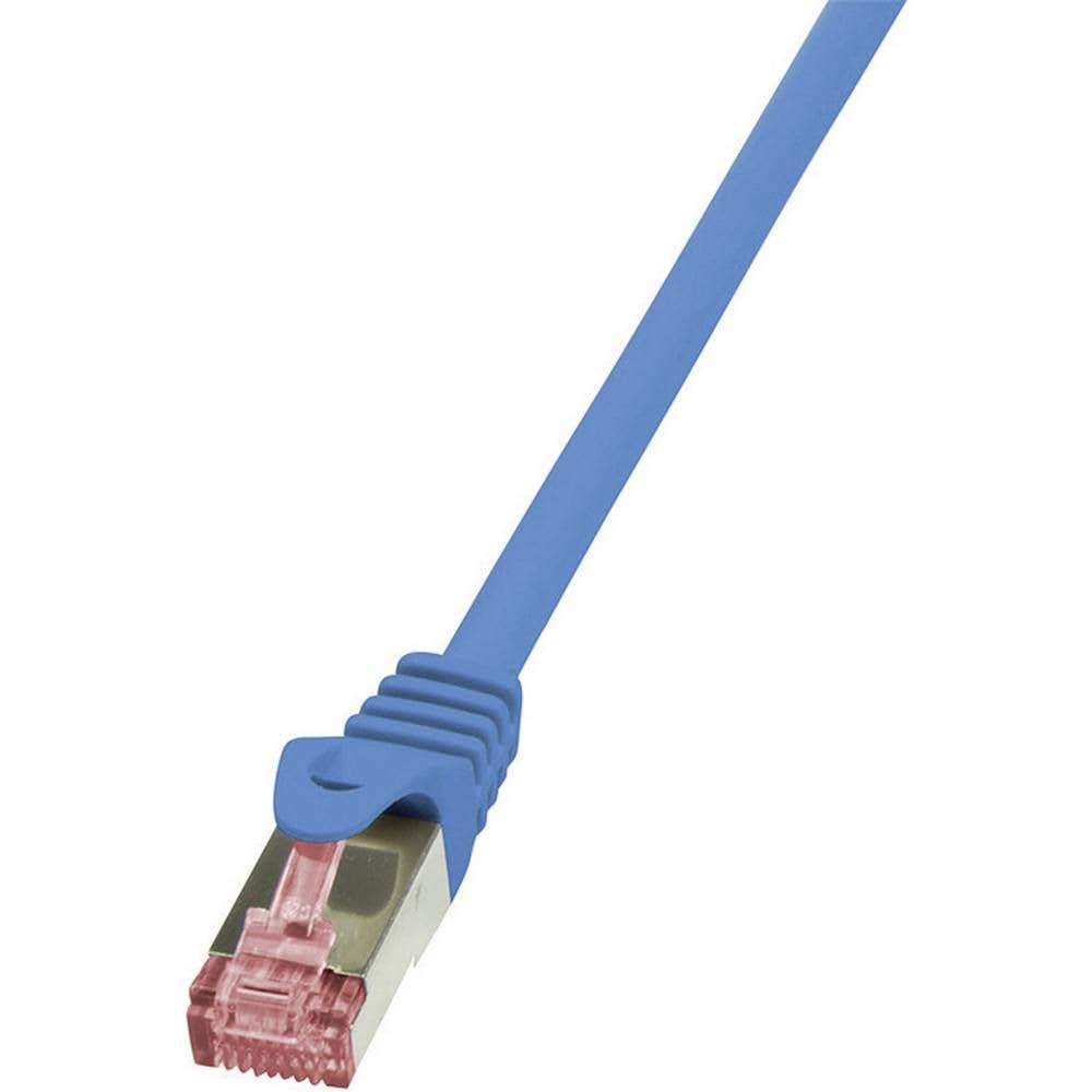 LogiLink CQ2036S CAT6 S/FTP PIMF PrimeLine Patch Cable, 1 Meter Length, Blue, Blue, 1 Meter Length