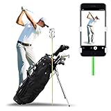 SelfieGOLF Golf Swing Phone Holder - Selfie Putting Training Aids - Golf Analyzer Accessories | Winner of The PGA Best Product | Works with Any Smart Phone and Alignment Sticks