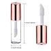 Sopear 10 Pcs 1.2ml Empty Lip Gloss Containers for Lipstick Samples, Lip Balms - Sopear Mini Refillable Travel Empty Lipgloss Gloss Bottle Tube Vials Containers with Bar Rose Gold Lid