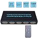 4K@30Hz HDMI Switch 5x1 FiveHome 5 Port HDMI Switcher Support Auto Switch with IR Remote, HDCP 1.4,Full HD/3D