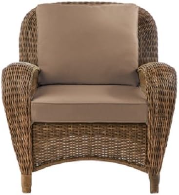 Amazon Com Hampton Bay Frs80812c Bare Beacon Park Stationary Wicker Outdoor Lounge Chair With Cushion Inserts Slipcovers Sold Separately Garden Outdoor