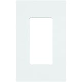 Lutron Claro 1 Gang Decorator/Rocker Wallplate, Gloss, White (1-Pack) | CW-1-WH
