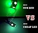 YITAMOTOR 20 X T10 Wedge 5-SMD 5050 Green LED Light bulbs W5W 2825 158 192 168 194