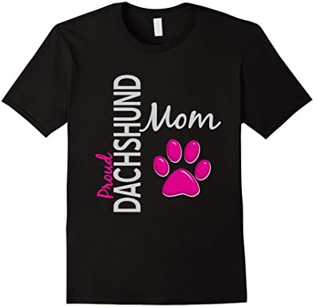 Mens Proud Dachshund Mom T-Shirt Small Black