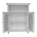 Teamson Home Windsor 26.5 in. x 34.02 in. 2-Door Freestanding Wooden Floor Cabinet with Adjustable Shelves for Storage Solutions in Bathrooms, Kitchens, Laundry Rooms, Home Offices, White