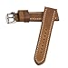 Hadley-Roma MS854 Rust Oil Tan Distressed Leather Stitched Men's Watch Band (22mm)