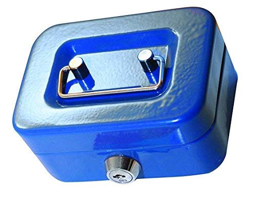 DWD 4.5 Inch Metal Key Lock Mini Cash Money Box Red