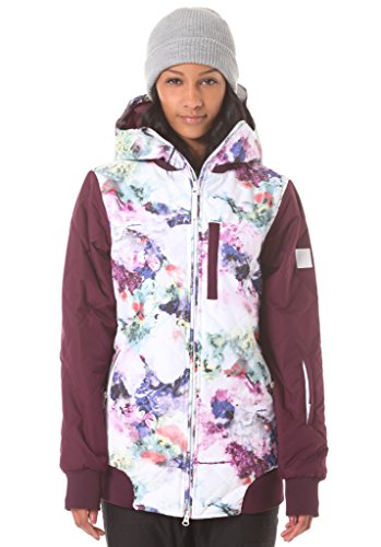 adidas Women's Puffalicious Access 2.0 Snowboarding Jacket Print/Merlot - Large adidas Women's Puffalicious Access 2.0 Snowboarding Jacket Print/Merlot - Large