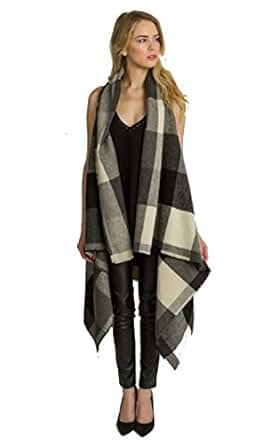 Long vests for women red plaid jacket sale