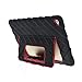 Gumdrop Cases Apple iPad Air 2 - Hideaway with Stand - Black - Red - Silicone - Rugged Shock Absorbing Protective Dual Layer Cover Case