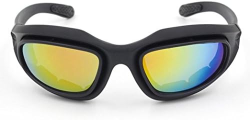 Military Goggle UV400 Protection Outdoor Military Bullet-proof Sunglasses 4 Lens (A)