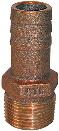 1-1/2" NPT x 1-1/2" ID Bronze Pipe to Hose Straight Fitting