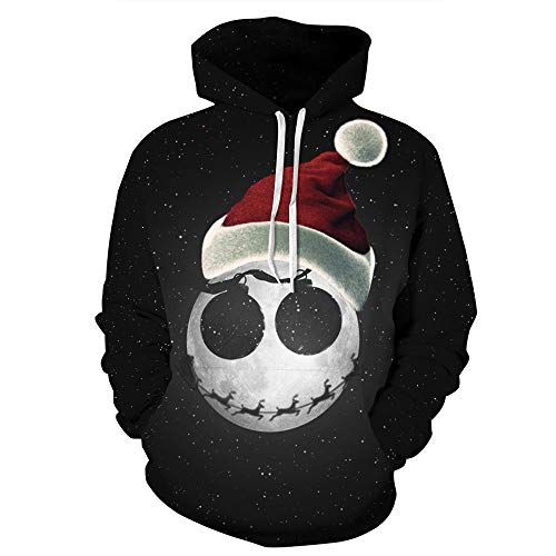 Farmerl Men Women Sweatshirts 3D Christmas Print Long Sleeve Couples Hoodies Blouse - Thumbnail 3