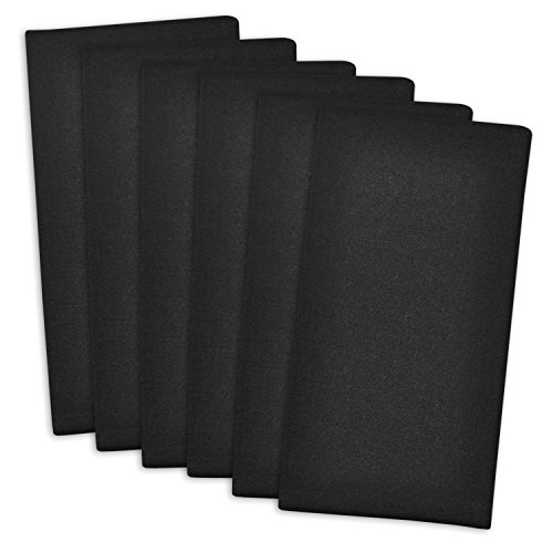 UPC 738215729309, DII 100% Cotton, Oversized Basic Everyday 20x 20&quot; Napkin, Set of 6, Black