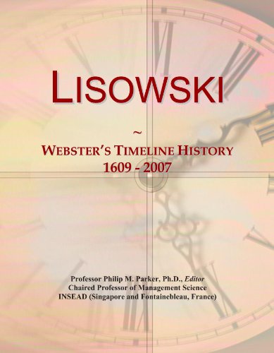 Lisowski: Webster's Timeline History, 1609 - 2007