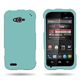 CoverON® Hard Rubberized Slim Case for ZTE Reef - with Cover Removal Pry Tool - Teal