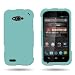 CoverON® Hard Rubberized Slim Case for ZTE Reef - with Cover Removal Pry Tool - Teal