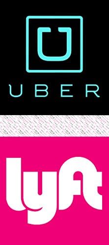 2pcs Uber Lyft Sign Removable decal Sign Display Cards w/ 4 suction cups 4" x 8.75"