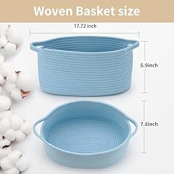 Cute Rope Woven Storage Basket with Handle