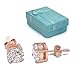 Buyless Fashion Girls Stud Earrings 14K Rose Gold Plated with White Zirconia and Gift Box - ECZCRSG7MM