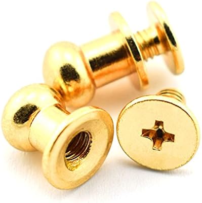 Hot Sale Round Head Solid Brass Chicago Screw Nail Rivet DIY Leather Belt Wallet