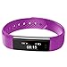 moreFit Fitness Tracker, Slim HR Heart Rate Touch Screen Activity Tracker Wireless Smart Bracelet Pedometer (Plum-Silver)