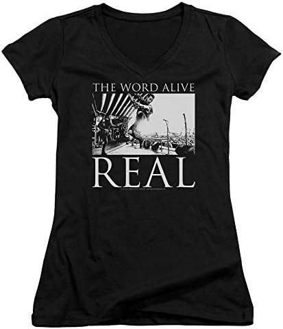 The Word Alive - Real Live Shot - Juniors V-Neck Cap Sleeve T-Shirt - 2XL