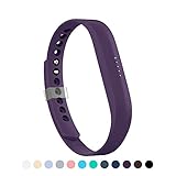 LEEFOX Band for Fitbit Flex 2, Adjustable Fit Bit Flex 2 Accessory Silicon Replacement Wristband w/Fastener Clasp Fitness Strap for Original Flex 2, Purple, Small(Psalm 23-3)