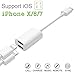 iPhone 8 Adapter & Splitter, KUPPET Dual Lightning Headphone Audio & Charge Adapter for iPhone 7 / 7 Plus, iPhone 8 / 8 Plus, iPhone X