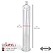 LeLuv Vacuum Cylinder for Penis Pumps Seamless Untapered Medical-Grade Clear Acrylic with Measurement Marks and Locking Fitting 1.35 Inch x 12 Inch