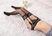 Mismxc Women's 3 Pieces Lace Garter Belt Stockings Sets with Butterfly Panty