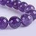Natural Amethyst Gemstone 10mm Round Beads Stretch Bracelet 6.5