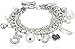 Fashion Jewelry logo silver tone chain inspired charm bracelet for women (Camellia)