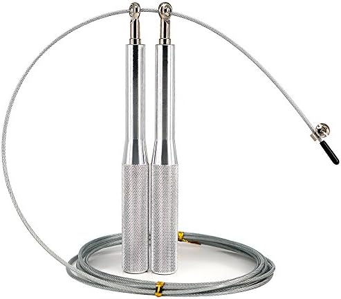 IYOUBOL Jump Rope,High speed skipping rope for High Speed Skipping Exerciser Jumping Workout and Home Premium Quality 3 meters colorful jump rope. (silver)