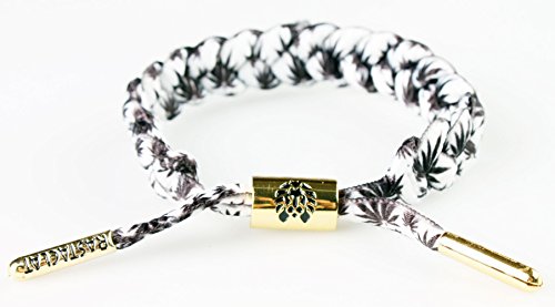 Rastaclat Amsterdam Botany Series White And Black Shoelace Bracelet