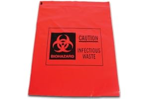 FIELDTEX Biohazard Waste Bags, ziploc, 1 gallon [pack of 12]