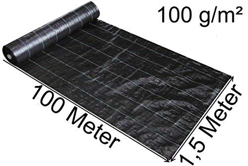 Garten Excolo 100 M X 1 5 M Breit 150 M Bandchengewebe Unkrautvlies Unkraut Schutz Gewebe Bodengewebe Unterbodengewebe Geotextil Bandchenfolie Unkrautgewebe Unkrautschutzfolie 100g M Gartenvliese