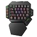 RGB One Handed Mechanical Gaming Keyboard,Colorful Backlit Professional Gaming Keyboard with Wrist Rest Support,USB Wired Single Hand Mechanical Keyboard for Game