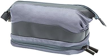 Zhenxinmei Men &amp; Women Toiletry Bag Travel Gym Receive Package Double Layer Storage Bag Cosmetic Bags Make-up Pouch Cases Kit Handbag (Grey)